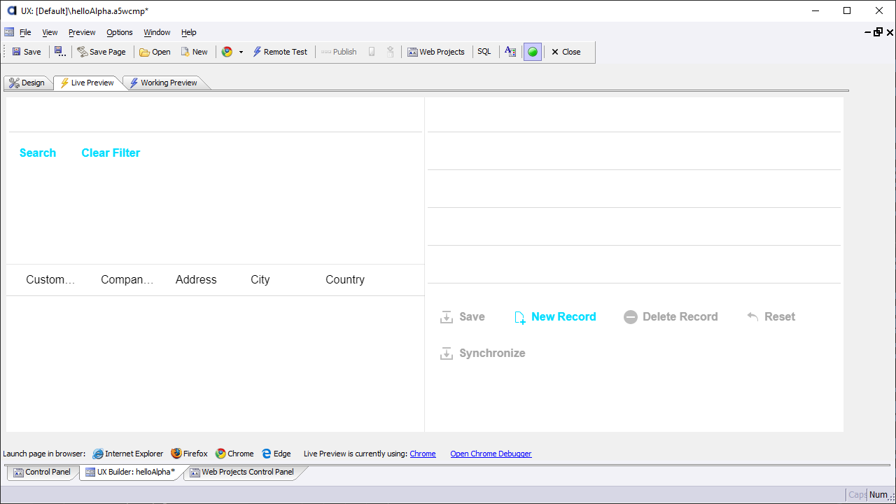 The UX Component with Panel Cards and Panel Layouts.